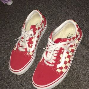 Red checkered vans